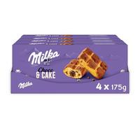 MILKA - Choco & Cake - Lot de 4 Boîtes de 5 Sachets de Gâteau Choco & Cake - Gâteaux Moelleux Fourrés au Chocolat au Lait Milka - Format Familial Pratique pour le Goûter des Enfants - Lot de 4x175g