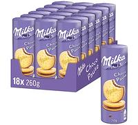 Milka Choco Pause, 12 biscuits ronds fourrés à la crème au chocolat en rouleau - Pack de 18 x 260g