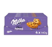 MILKA - Choco Pépites - Lot de 4 Boîtes de 5 Sachets de Gâteau Choco Pépites - Gâteaux Moelleux aux Pépites de Chocolat au Lait Milka - Pratique à Emporter pour le Goûter des Enfants - Lot de 4x140g
