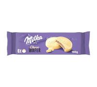 MILKA - CHOCO SUPREME - 1 Paque de 6 Choco Suprême - Gaufrettes Croustillantes Enrobées de Chocolat Blanc Milka et Fourrage Goût Cacao - Idéal pour le Goûter des Enfants - 180g