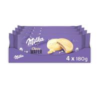 MILKA - Choco Suprême Chocolat Blanc 180g - Lot de 4