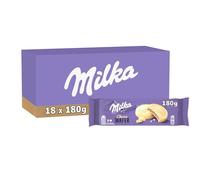 MILKA - Choco Suprême - Lot de 18 Boîtes de Choco Suprême - Gaufrettes Croustillantes Enrobées de Chocolat Blanc Milka et Fourrage Goût Cacao - Idéal pour le Goûter des Enfants - Lot de 18x180g