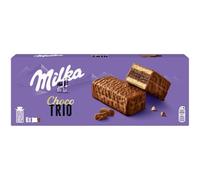 MILKA - Choco Trio Savoureux, Moelleux Au Chocolat, 180G - Lot De 4