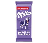 MILKA - Chocolat au Lait Onctueux pour un Plaisir Fondant et Intense (Tablette 200g) - Le Lot De 4