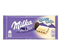 Milka - Chocolat Blanc au Lait Alpin et Biscuits Oreo - G Tablet, 100g | Milka Chocolat blanc Oreo Cookie Vanille Comprimé Rempli À Tout Moment De La Journée