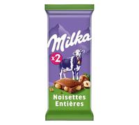 MILKA - Chocolat Lait Noisettes 200G - Lot De 4