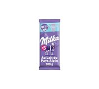 MILKA - Chocolat Lait Onctueux aux Arômes Alpins, Fondant en Tablettes Pratiques (5x100g) - Le Lot De 3