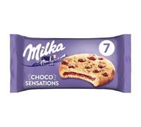 MILKA - Cookies au chocolat fondant aux pépites de chocolat Choco Sensations | Savoureux et onctueux | Idéal pour le goûter | Le paquet de 182 g | LOT DE 3