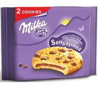 Milka Cookies sensations au cœur chocolat - Lot de 24 sachets de 2 biscuits