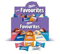 MILKA Favourites - Assortiment de Chocolats 108 Chocolats Individuels - 5 Recettes : MMMAX Cheesecake, Oreo Lait, MMMAX Caramel et Noisette, Oreo blanc, Milkinis - A Offrir ou Partager - Boîte de 1 kg