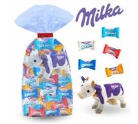 MILKA Favourites | Sachet de 30 Bonbons au Chocolat + 1 Peluche vache Milka | Prêt à Offrir pour Noël