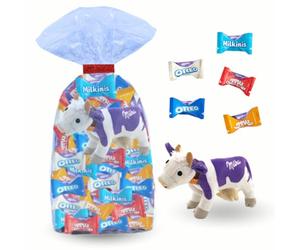 MILKA Favourites | Sachet de 30 Bonbons au Chocolat + 1 vache Milka | Milkinis, Oreo, MMMax Cheesecake et Toffee & Nut, Prêt à Offrir