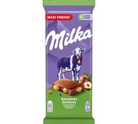 MILKA Lait Noisettes Entières 200G - Chocolat au lait onctueux avec des noisettes croquantes - Saveur gourmande et texture fondante - Idéal pour les amateurs de chocolat. - Lot De 4