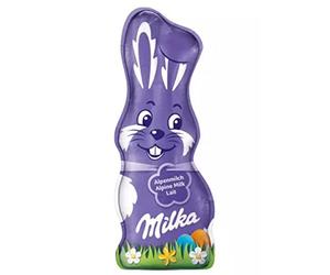 Milka - Lapin en Chocolat au Lait - Chocolat de Pâques - Idée Cadeau - Chocolat à Offrir - Au Lait du Pays Alpin - Cacao 100% Durable - 1 x 90 g