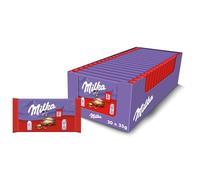 Milka LU Pocket - Mini Tablettes de Chocolat au Lait au Biscuit LU - Format Poche Facile à Emporter - Présentoir de 20 Mini Tablettes (35 g)