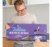 Milka M?ga Tablette de Chocolat Personnalis?e ? Cadeau fete des meres personnalis? avec Nom et Message (6 Tablettes)