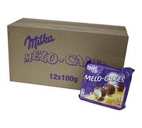 Milka Melo-Cakes Lot de 12 paquets de 6 gâteaux (sucre moussant et biscuits)
