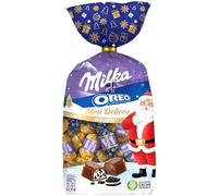 Milka Mini Délices - Assortiment de Chocolats de Noël - 2 Goûts : Cacao et Oréo - Chocolat à Offrir - Idée Cadeau - 320g