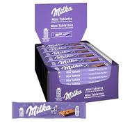Milka - Mini Tablette Chocolat au Lait - Format Mini à Emporter - Présentoir de 48 barres (25 g)