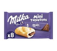 MILKA - Mini Tablettes 200G - Pack de 10 - Chocolat Lait et Noir - Epicerie sucrée - Snack chocolaté pour tous les goûts - Le Lot De 4