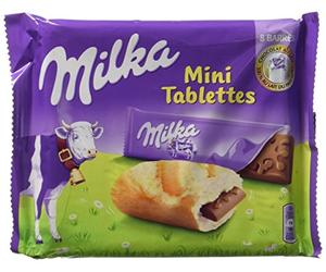 Milka Mini Tablettes de chocolat 8 x 25 g - Lot de 4