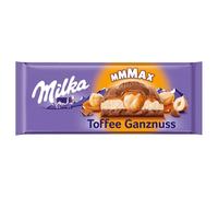 Milka Mmmax Toffee Noisette entière avec caramel et crème de lait Tablette XXL 300g