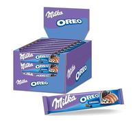 Milka Oreo - Barre de Chocolat au Lait aux Éclats de Biscuits Oreo - Présentoir de 36 barres (37 g)
