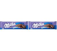 Milka Oreo Chocolat | Chocolat aux morceaux Oreo | 100gr / 3.5oz (Lot de 2)