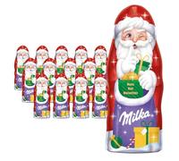 MILKA - Père Noël Chocolat au Lait avec des Morceaux de Noisettes - Chocolat de Noël - Idée de Cadeau - Chocolat Enfant à Offrir - 14 Chocolats de 95g