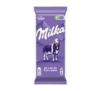 Milka - Tablette Chocolat au Lait - Idéale à Partager au Goûter - 100 g
