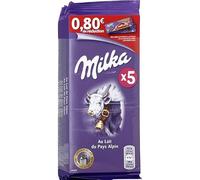 MILKA Tablette de chocolat au lait 5 x 100 g
