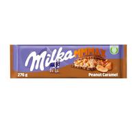 MILKA - Tablette de Chocolat au Lait Milka MMMAX Cacahuètes Caramel 276g - Chocolat au Tendre Lait du Pays Alpin - Tablette de Chocolat -Cacahuètes Caramel - 276g