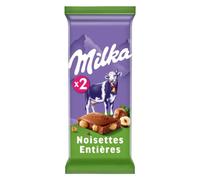 MILKA tablette lait noisettes 2x100g