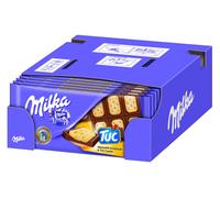 Milka Tuc Cracker Chocolat au lait fin des Alpes 87g paquet de 10