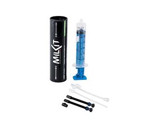 Milkit Ensemble Compact de valves de 75 mm avec seringue de Remplissage et Outil de Noyau de Valve pour pneus de vélo