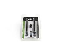 Milkit Aluminium Valves 2 Units Noir 75 mm Black / White