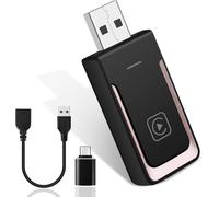 MILKO-Adaptateur Carplayy sans Fil, Mini clé USB Carplayy sans Fil, Plug and Play, Compatible avec Les Voitures fonctionnant sous iOS 10+ et Carplayy (Or Rose)