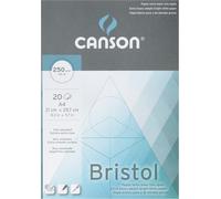 Milko-Canson Illustration Bristol - Bloc 20 Feuilles De Papier Bristol Satin? A4 - 250g/M? - Extra-Blanc