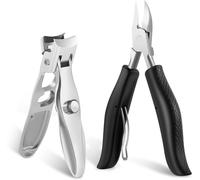 Milko-Coupe Ongle Set, 2 Pcs Super Pointu Pince Coupe Ongle, Coupe Ongle Professionnel Pour Pied Ongle ?Pais Et Dur Incarn?, Acier Inoxydable Coupe Ongle Pied Pour Hommes Et Femmes