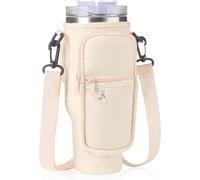Milko-Sac Pour Bouteille,Sac Isotherme Bouteille,Porte-Gobelet Réglable,Bandoulière Réglable Et Pince À Mousqueton Pour Bouteille D'eau,Pour Pique Nique Randonnée Camping Voyage