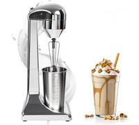 Milkshake Maker, Mixeur à boissons, avec 1 gobelet mélangeur en acier inoxydable 500 ml, 230 V/100 W, 2 vitesses de rotation réglables, gobelet en acier inoxydable, shake de lait et de protéines