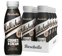 Milkshake protéiné Barebells Cookies & Cream 8 x 330 ml | 24 g de protéines | Sans sucre ajouté | Sans lactose | Boisson onctueuse au délicieux goût cookies & cream