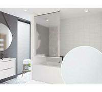 Milky Stone Store de douche en PEVA avec semi-coffre 60 x 240 cm Transparent Store enrouleur de douche