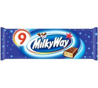 MILKY WAY - Barres chocolat au lait - Format à Offrir ou à Partager - Boîte Cadeau - Idéal pour Noël - 9 barres de 21,5g - 193.5g