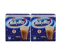 Milky Way Pods Lot de 2 boîtes de Poudre de Cacao, Boissons chocolatées compatibles avec Dolce Gusto 2 x 8 gélules