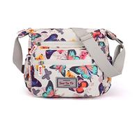 Milky Way Sac à main imperméable multi-poches pour femme - Sac à bandoulière décontracté en toile imprimée pour l'extérieur, bleu foncé, taille unique