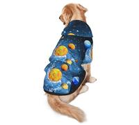 Milky Way Sweat à capuche pour chiens de taille moyenne à grande taille, chaud, doux, respirant, facile à porter pour l'hiver et l'automne, pull pour animal domestique