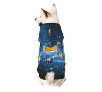 Milky Way Sweat à capuche pour petits chiens, chaud, doux et respirant, facile à porter, pull d'hiver pour animal domestique