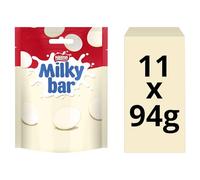 Milkybar Lot de 11 sachets de partage de boutons géants au chocolat blanc 94 g