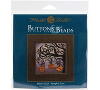 Mill Hill Buttons & Beads Counted Cross Stitch Kit 5"X5"-Pumpkin Tree (14 Count)